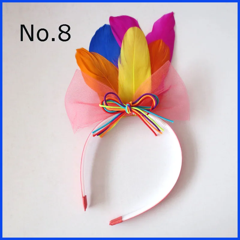 50 BLESSING Girl DIY Popular Feather Headband Net Yarn Hair Bow Baby Wholesale | Аксессуары для одежды