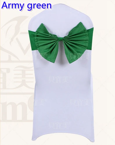 Армейский зелёный цвет Φ лайкра эластичная лента галстук бабочка украшение для