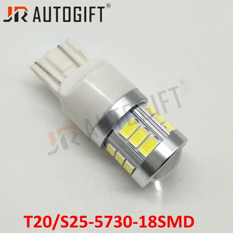 10 шт. автомобильный Стайлинг BA15S P21W 1156 5630 5730 LED 18SMD S25 T20 12В-24В указатель поворота 7440
