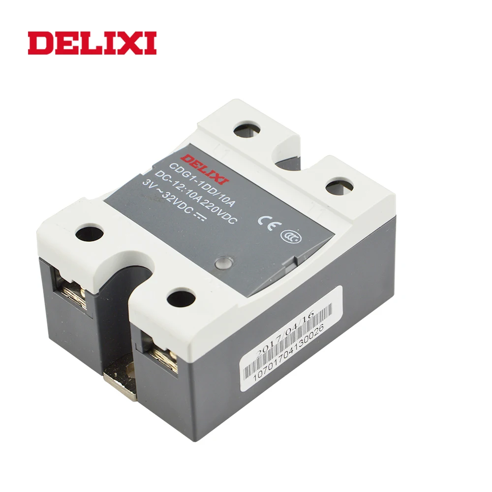 DELIXI CDG1 твердотельные реле SSR-10DD 25DD 40DD 60DD 80DD 3-32V DC до 12-220V DC SSR Однофазный DC Контроль DC без контакта