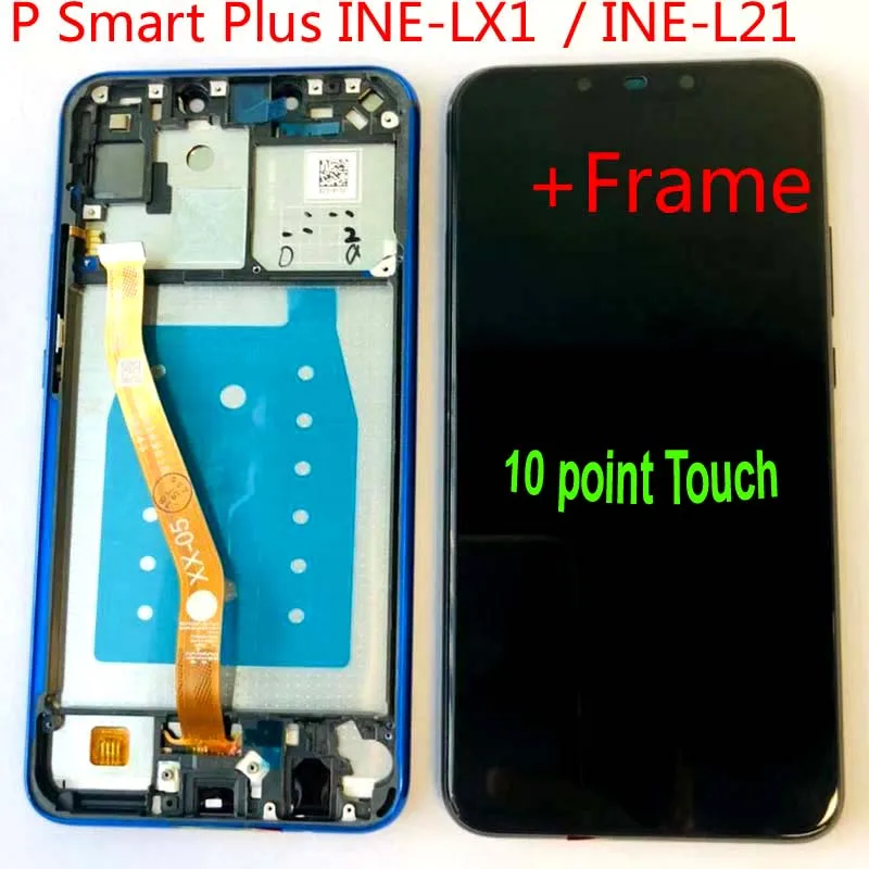Для huawei P Smart+(P Smart Plus) INE-LX1 L21 Nova 3i Полный ЖК-дисплей+ кодирующий преобразователь сенсорного экрана в сборе+ рамка