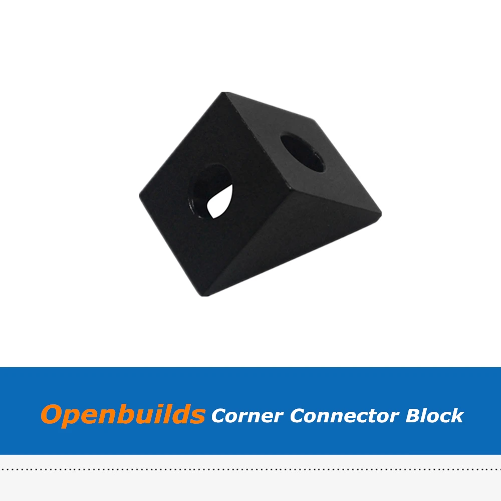 10 шт./лот черный Openbuilds Delta угловой разъем алюминиевый блок для 3D принтеров|Детали