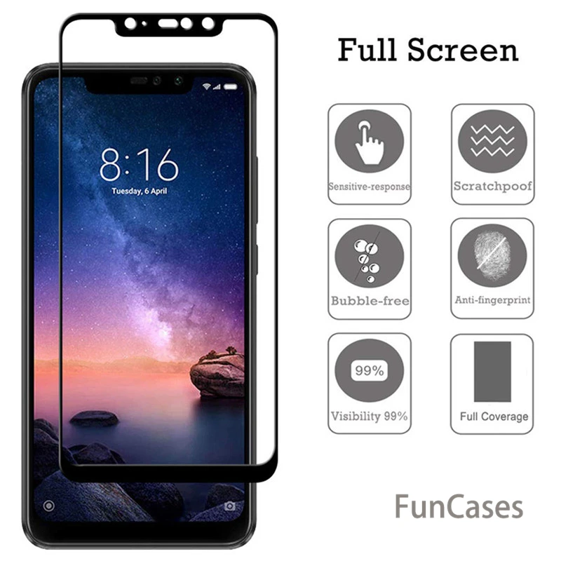 Защитное стекло 9H для Xiaomi Redmi Note 6 Pro 6Pro защитный чехол экрана 6A 6pro A6 pro6 пленка |