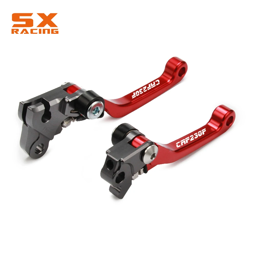 Мотоцикл с ЧПУ Dirt Bike тормозной рычаг сцепления для HONDA CRF230F CRF 230F CRF230 F CRF 230 F 2003- 09, 10, 11, 12, 13, 14, 15, 16, 17 - Цвет: Красный