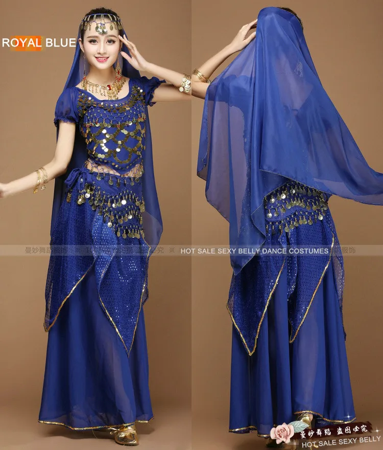 6 цветов ограниченный по времени сексуальный набор костюма для танца живота 5 шт.