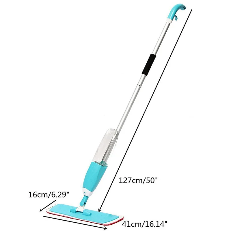 FANNHUI Бытовая плоская швабра с распылителем воды 360 Вращающаяся головка и красная