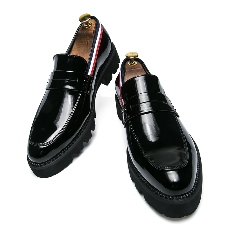 2018 Британский стиль кожа Для мужчин свадебные одноцветное Цвет Туфли под платье