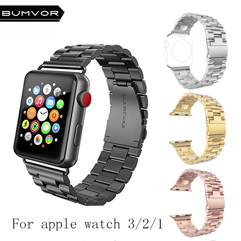 Сталь ремешок для iwatch Apple Watch Serise 1 2 3 Спорт edition 38 мм 42 запястье браслет с адаптером