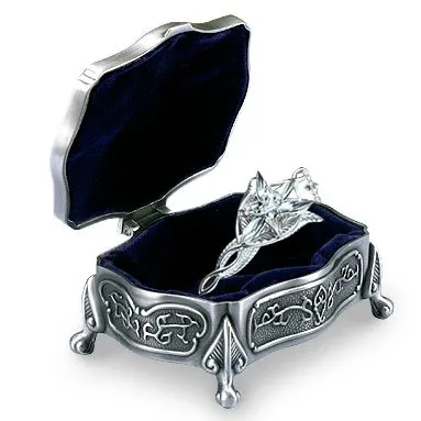 Lord Rings Arwen Evenstar S925 Silver Pendant With Metal Jewelry Box One Set LOTR Set Jewellry