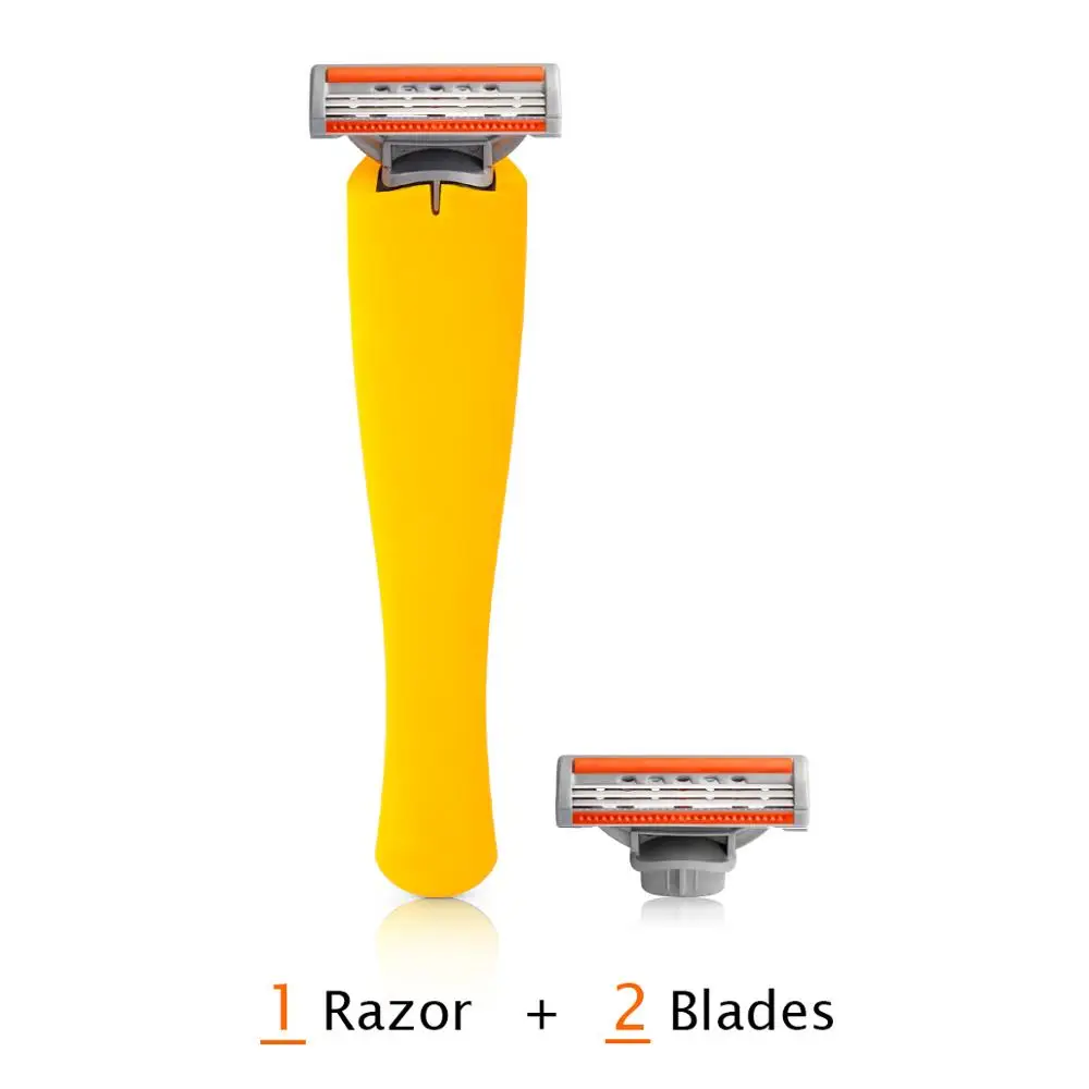 QShave, Желтая серия, ручная бритва, американское лезвие, Мужская бритва для бритья, крутая бритва, подставка, как выбор, это для мужчины, отца, подарок на день Святого Валентина - Цвет: SKU B