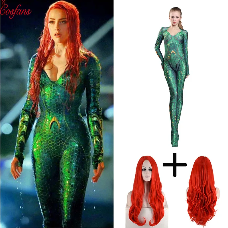 Новинка; Женский костюм для косплея из фильма «Аквамен»; костюм Zentai; Комбинезоны и парики из лайкры и спандекса; костюм Zentai;