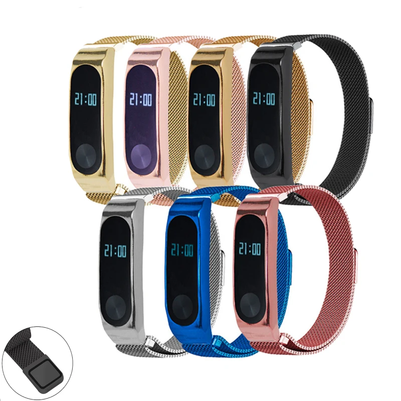Mi lanese Смарт Браслет для xiaomi mi band 2 нержавеющая сталь замена запястье ремешок
