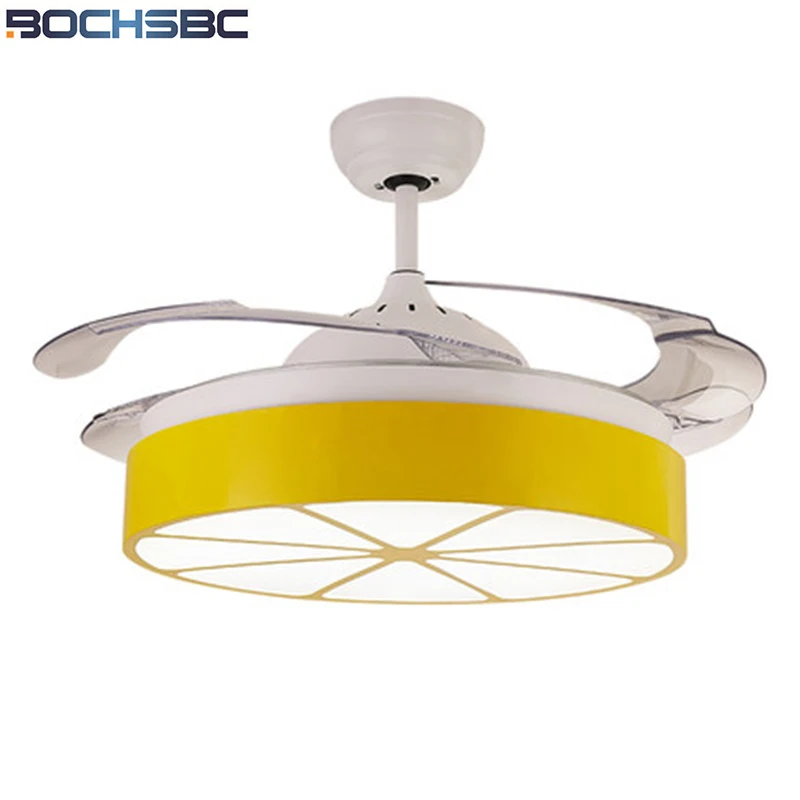 

BOCHSBC Invisible Ceiling Fan Light Living Room Dining Room Bedroom Modern Minimalist Nordic Decorative Fan Light With LED
