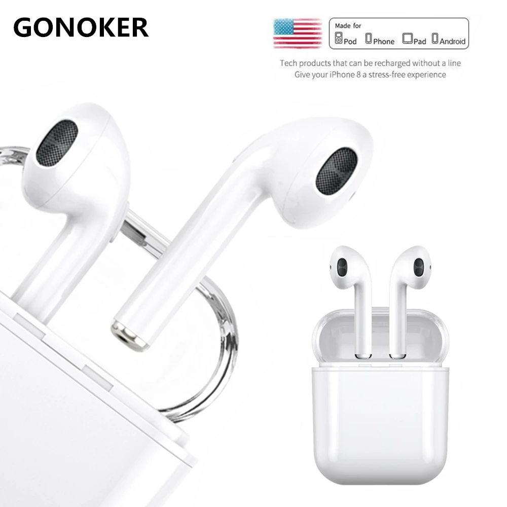 GONOKER беспроводные наушники Bluetooth стерео гарнитура спортивные TWS для iOS и