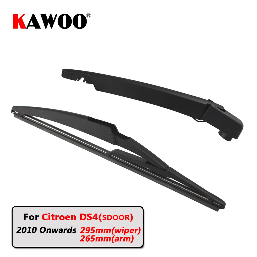 

KAWOO Car Rear Wiper Blade Blades Back Window Wipers Arm For Citroen DS4(5DOOR) Hatchback (2010-) 295mm Auto Windscreen Blade