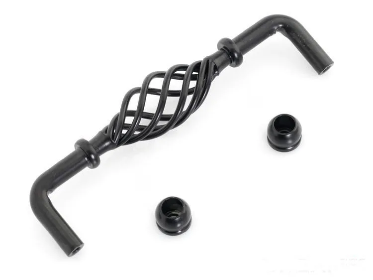 UNILOCKS 10Pcs/Lot Black Birdcage Cabinet Pull Handle and Bar Knob ( C:C:128MM L:135MM ) | Обустройство дома