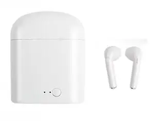 White With Mic Box Беспроводные Bluetooth наушники i7S TWS портативные мини-музыкальные наушники стерео Bluetooth гарнитура с зарядным устройством наушники микрофон - Цвет: White With Mic Box