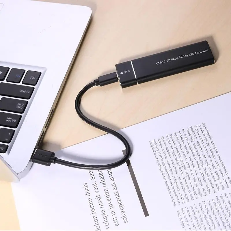 NVME SSD корпус M.2 к USB C адаптер с черным корпусом 3 1 Gen 2 (10 Гбит/с) для Samsung 960/970 EVO/PRO M2 PCIE