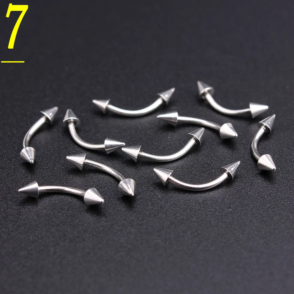 Оптовая продажа 10 шт./партия серебристый корпус для пирсинга из нержавеющей
