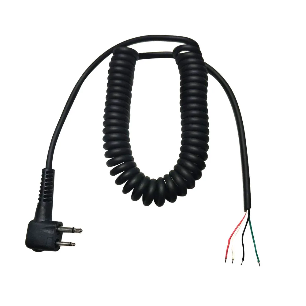 2 контактный 4 проводной микрофонный пружинный кабель для Motorola GP2000 GP2100 GP300 GP308 GP68