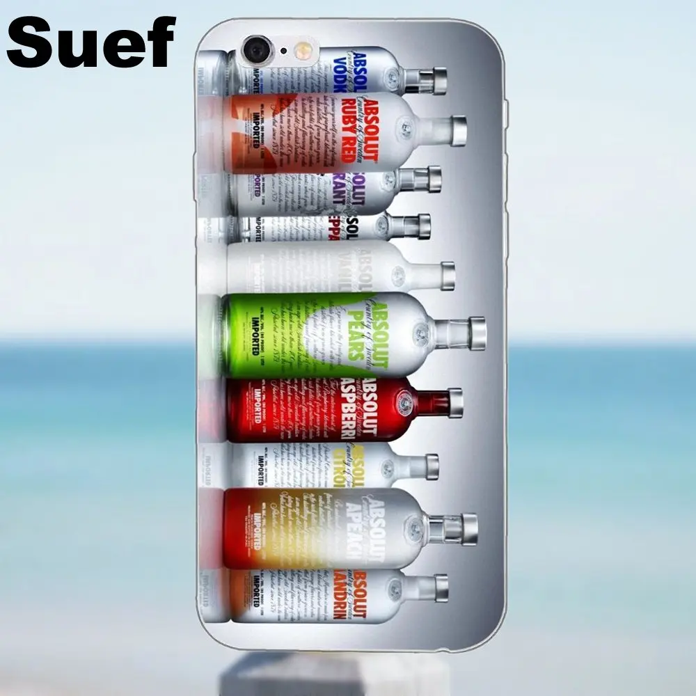 New Famous Wine Absolut Vodka Soft Covers For iPhone 4 4S 5 5S 5C SE 6 6S 7 8 Plus X Samsung Galaxy A3 A5 J1 J3 J5 J7 2016 2017 | Мобильные