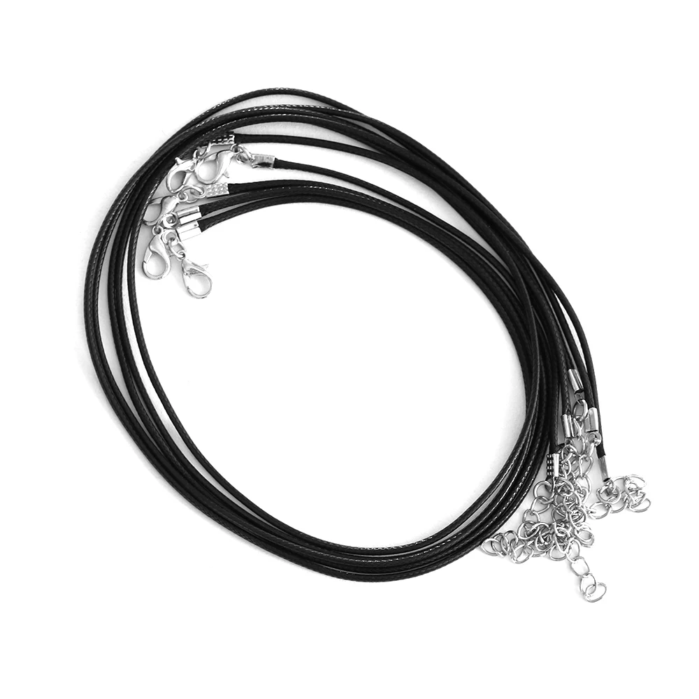 

5PCs New Useful Practical Whoelsale Fashion Tone Pendant Necklace Black Leather Wax Rope Cord Chain Hand Tools