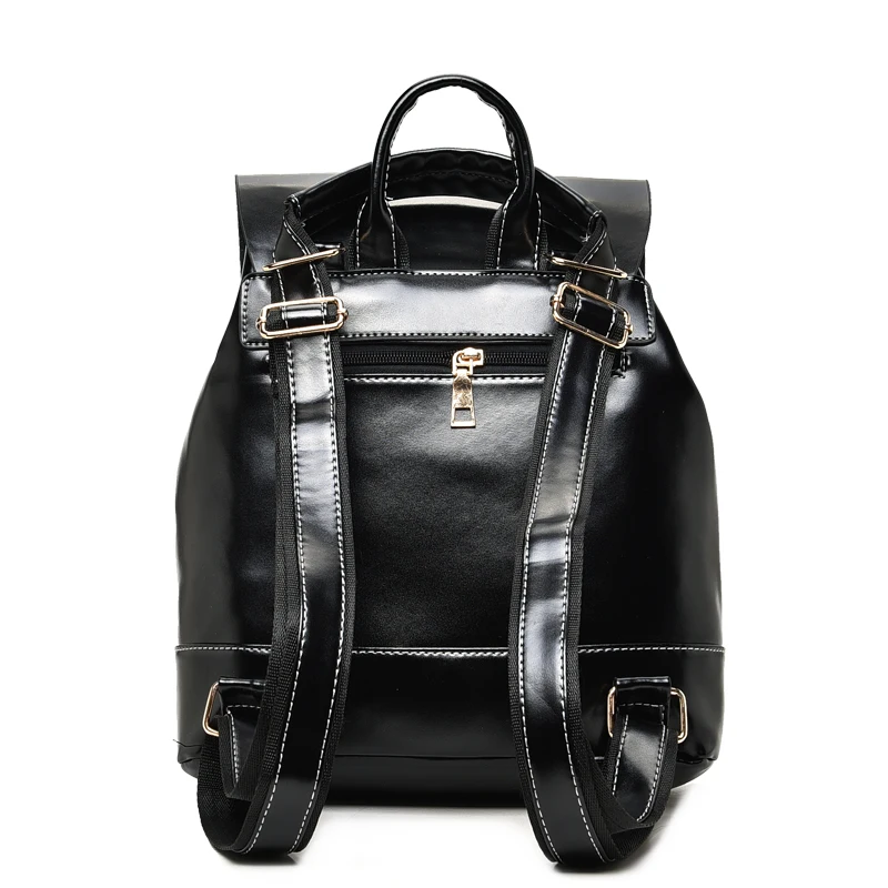 Кожаные женские рюкзаки с кошельком 3 комплекта Модные Винтажные коричневые для