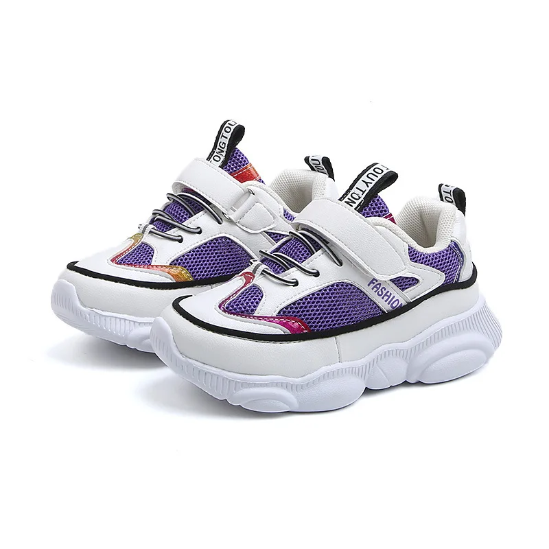 Boys Girls Sports Shoes Spring Autumn New Children's White Net Fashion Sneakers Kids Running Size 26-36 | Детская одежда и