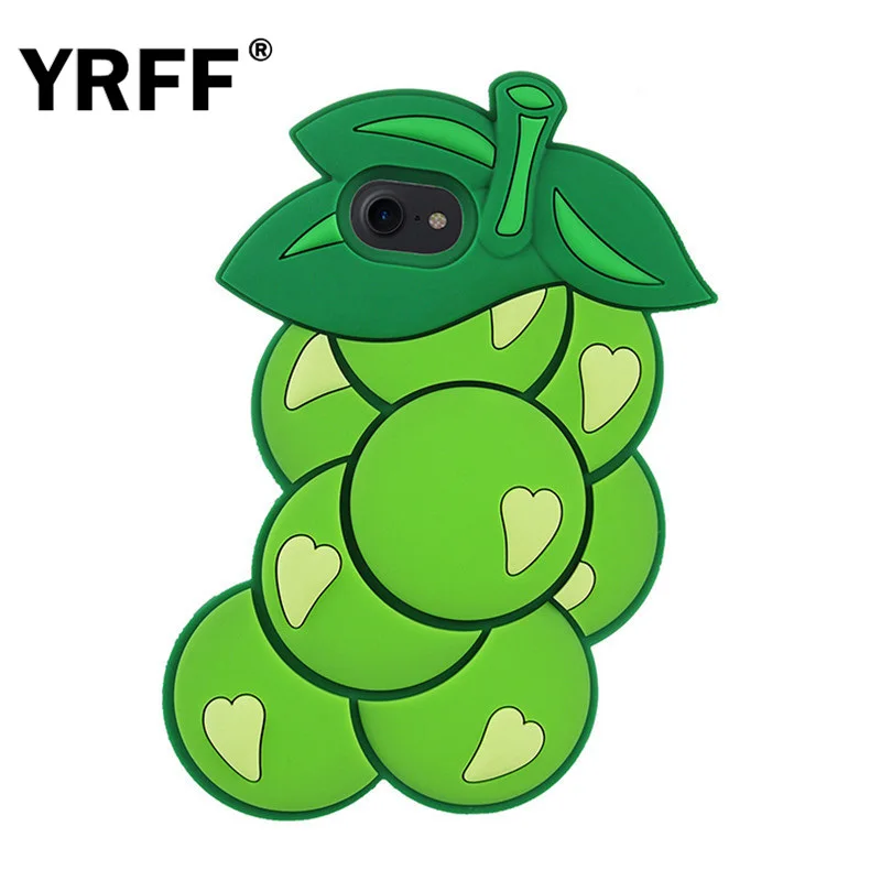 Чехлы для телефона с объемным мультяшным фруктом iphone 5 6 6S 7 Plus силиконовый чехол