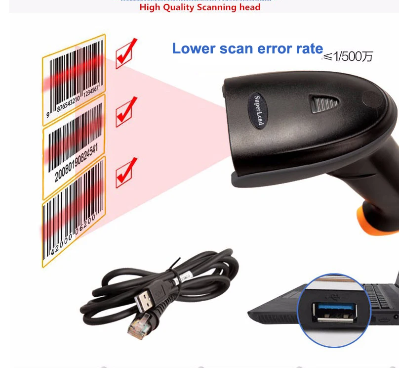 Качественный USB интерфейс проводной 1d/2d Ручной Bluetooth сканер штрих кода для Android Pos