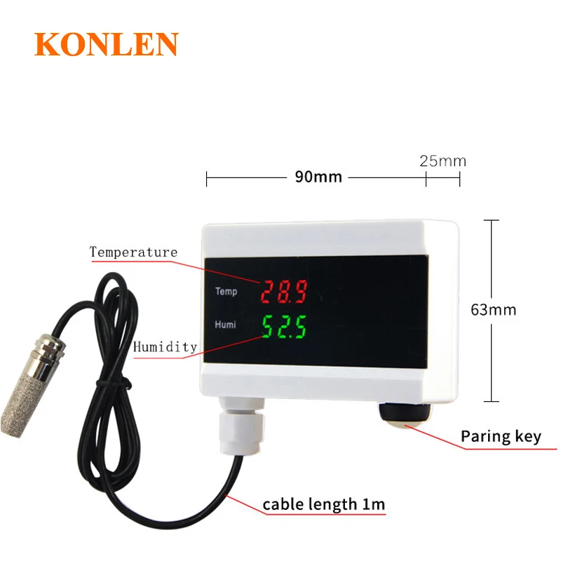 KONLEN WIFI Tuya умный датчик температуры и влажности гигрометр детектор домашний