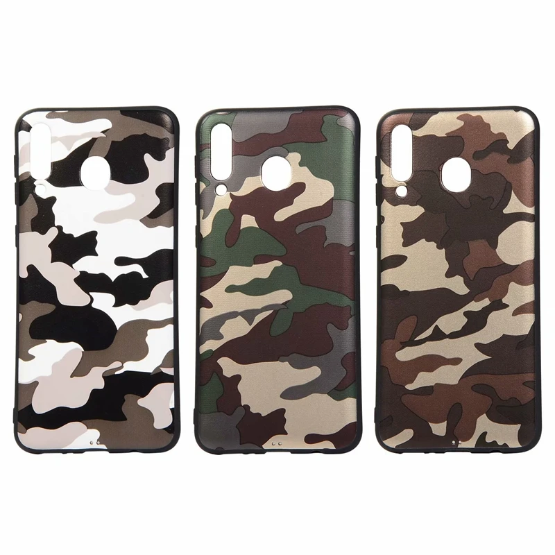 Camouflage Soft TPU Case For LG V30 Samsung Galaxy A10 A30 A40 A50 A70 Military Silicone Rubber Green Fashion Luxury 1pcs |