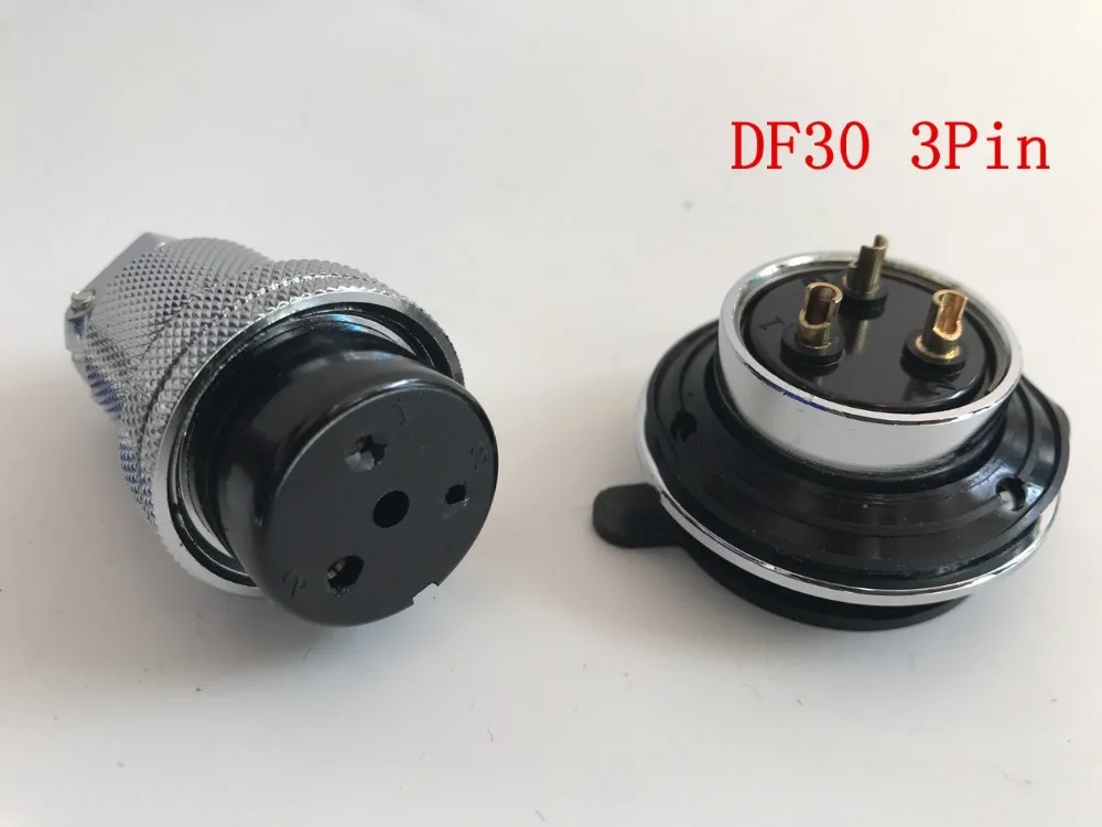 

Aviation Plug 3-Pins 30mm GX30-3 Male Female Socket Panel Metal Connector DF30-3