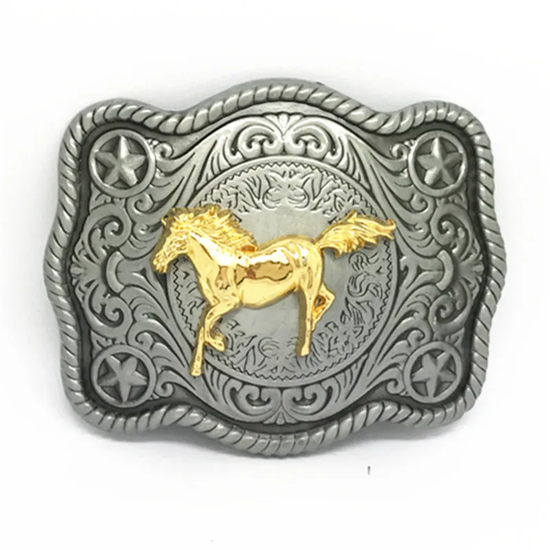 Cowboy energizes pattern wear-resisting zinc alloy belt buckle restoring ancient ways is suitable for the 4.0 belt