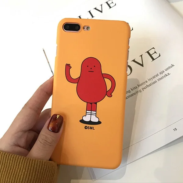 Чехол для iphone 6 7 8 X чехлы XS S s 7Plus Plus чехол Жесткий из ТПУ красного оранжевого