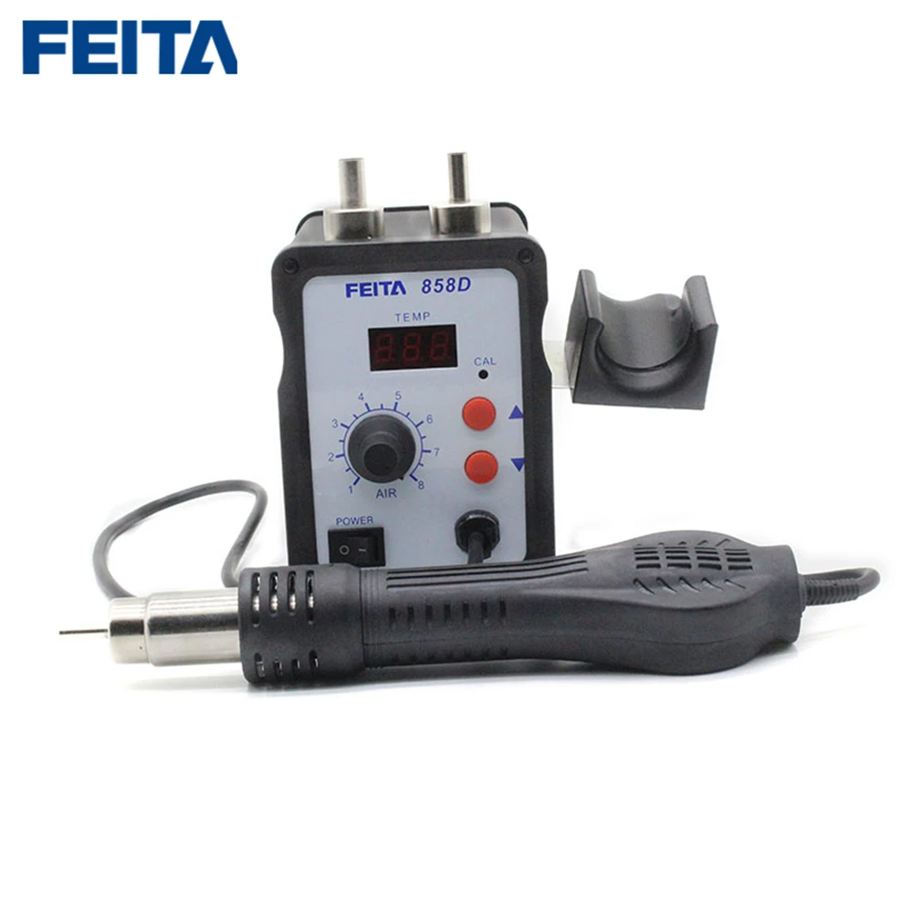 FEITA 858D пистолет горячего воздуха SMD паяльная станция цифровой дисплей Сварка