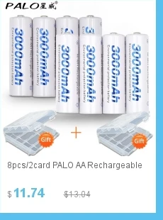 PALO интеллектуальное 4 слота Смарт ЖК-зарядное устройство перезаряжаемое USB зарядное устройство для AA/AAA NiCd NiMh аккумуляторные батареи