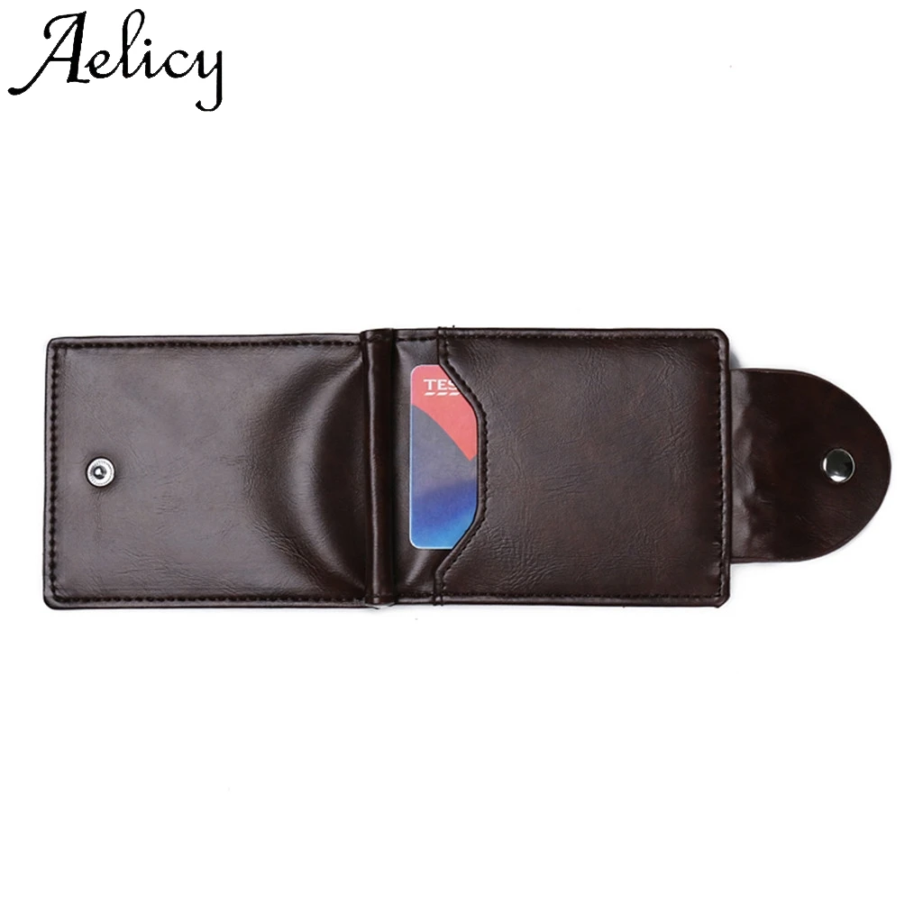 Aelicy мужской кожаный держатель для карт высокое качество однотонная сумка