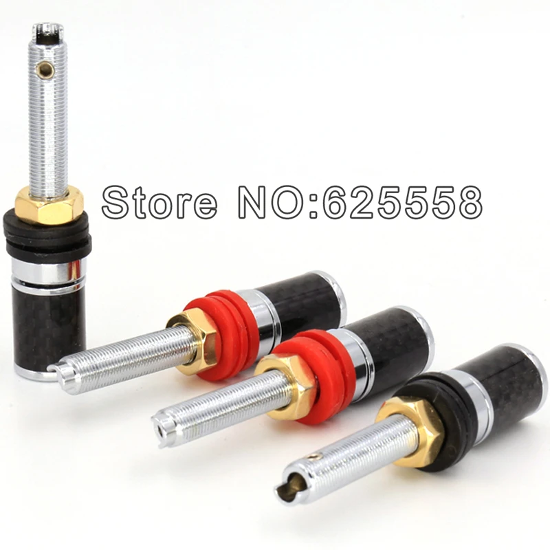 4 шт. клемма для динамика из углеродного волокна с родиевым покрытием|post|post termination