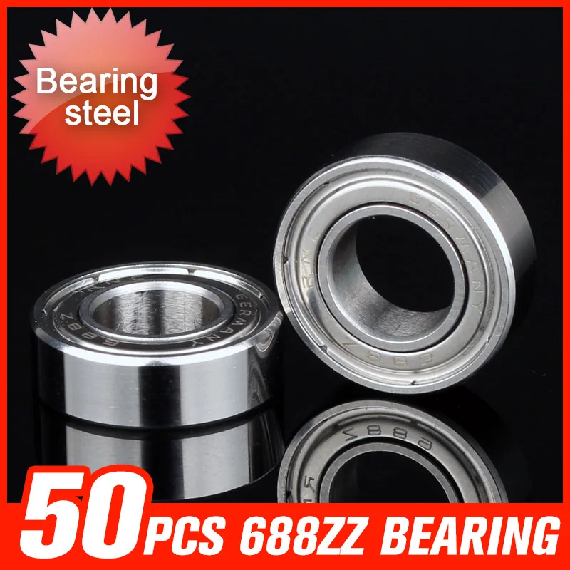50pcs 688ZZ Bearing 16x8x5mm Double Sheilded Bearings For Drift Board Sports Equipment Pulley Hardware Tool Accessories | Обустройство