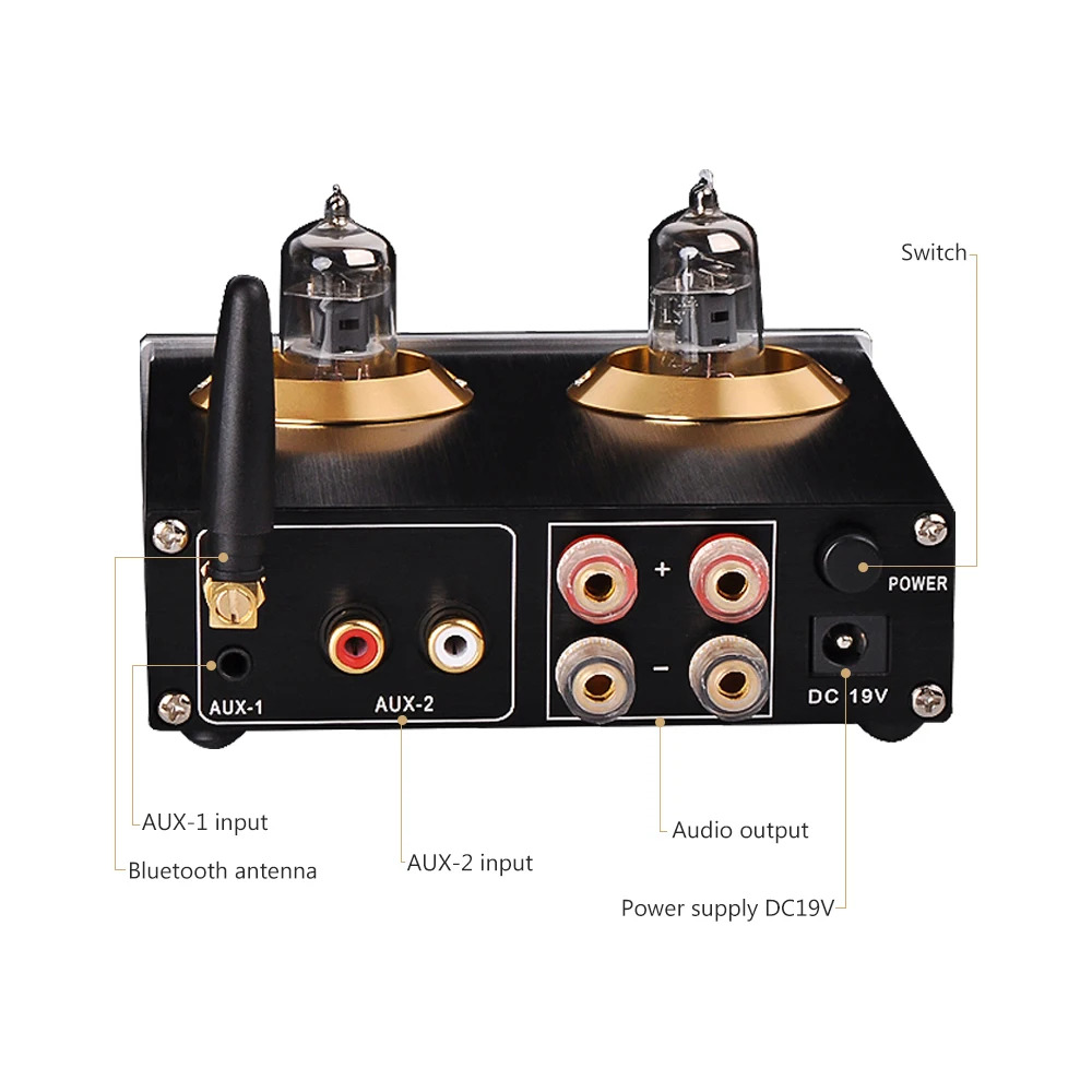 HiFi вакуумный 6J1 ламповый Bluetooth 4,2 цифровой усилитель 50 Вт* 2 CSRA64215 TPA3116 аудио усилитель мощности с высоким басовым регулятором