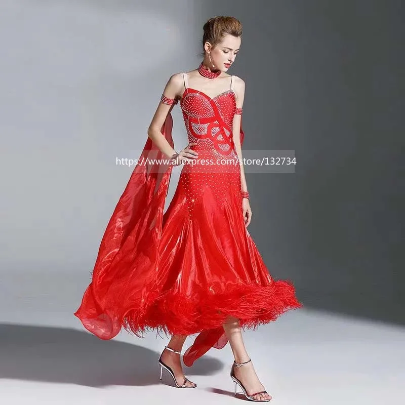 

Modern Waltz dancing dress Tango Ballroom Dance Dress, Smooth Ballroom Dress, Standard Ballroom Dress