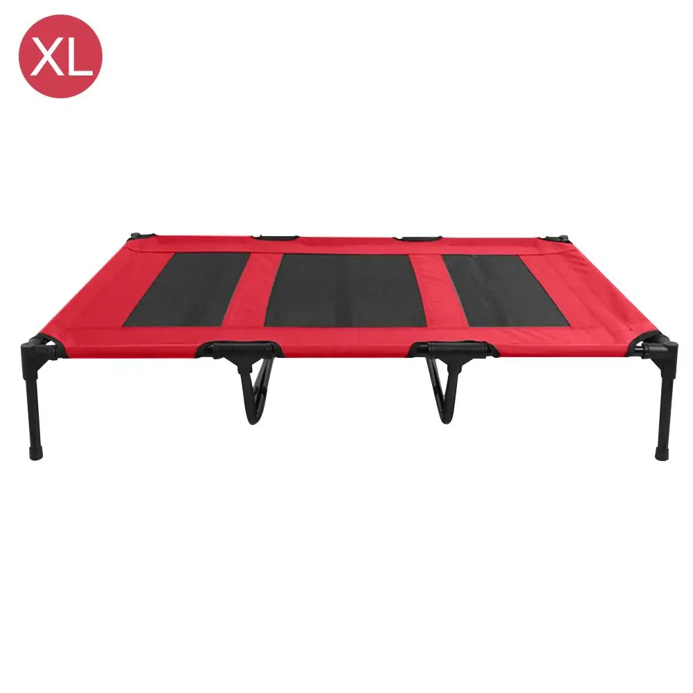 Red Летняя кровать для домашних животных дышащая повышенная кровать для собак высокое качество ткань Оксфорд моющийся охлаждающий коврик для кошек собачье прыгающее гнездо товары для собак 20E - Цвет: Red