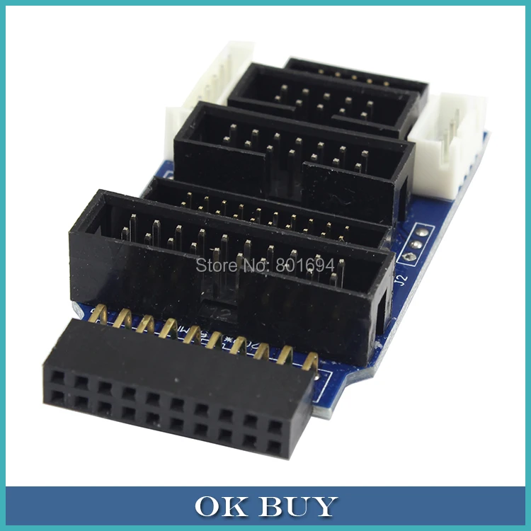 Плата адаптера JLINK V8 для эмулятора JTAG 2440 6410 ARM Cortex STM32|converter|converter adapter |
