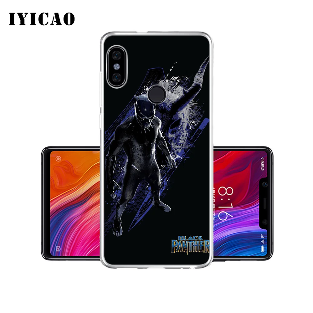 IYICAO Черная пантера Marvel movie Мягкий силиконовый чехол для телефона Xiaomi Redmi 4A 5A 6A Note 7 6