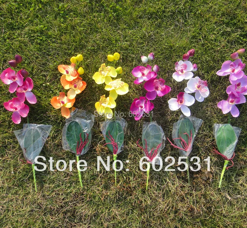

SPR 10 PCS Beautiful Silk Flower Artificial Moth Orchid Butterfly Orchid Home Decoration 6 Colors Available
