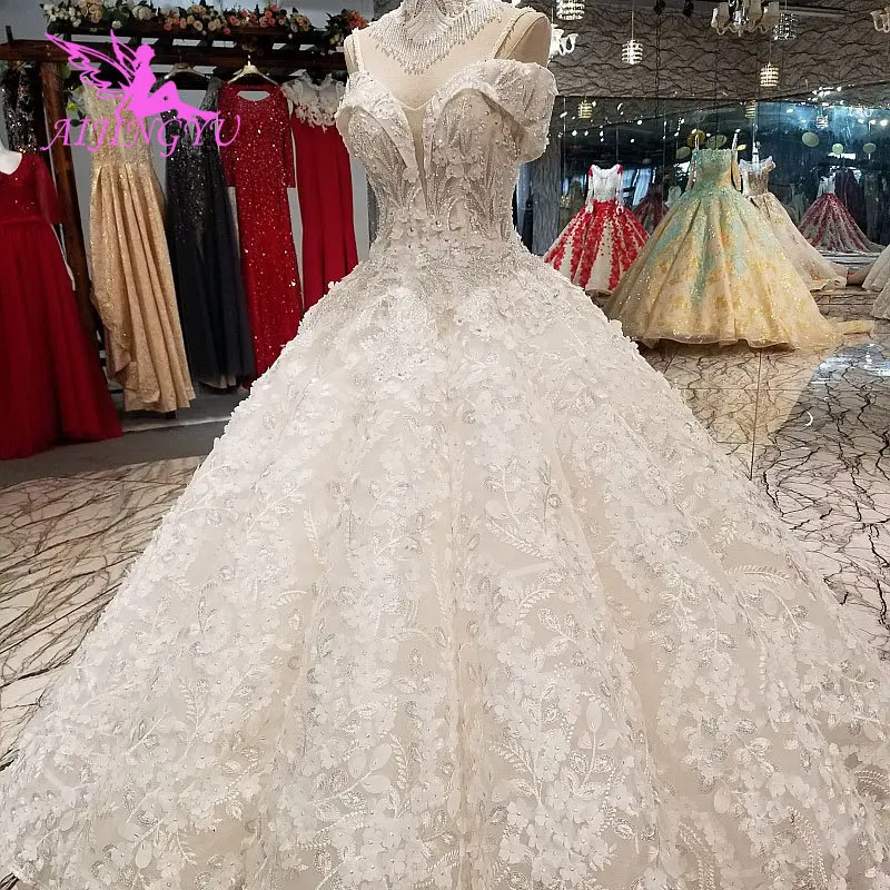 

AIJINGYU Fashion Wedding Dresses Best Price Gowns This Season'S Bride Designer Best Cathedral Store Indonesia Muslim Dress