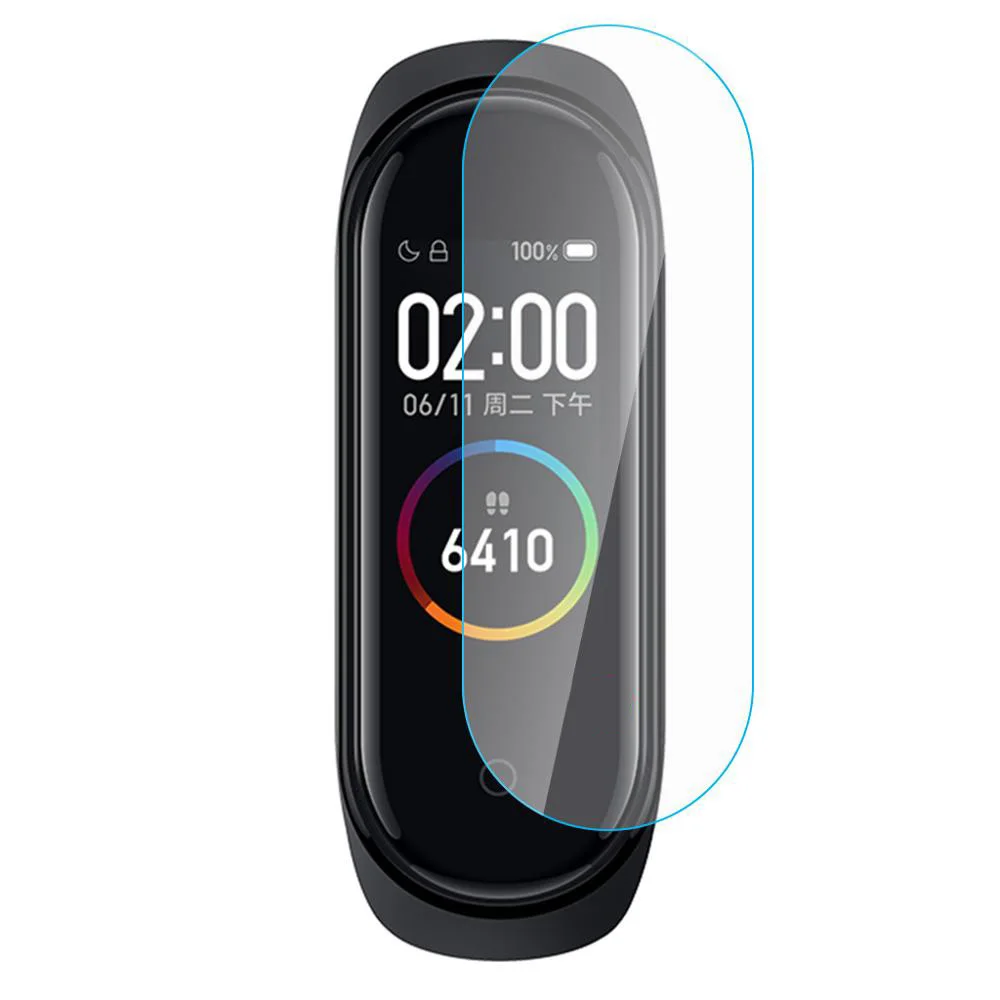 4 шт. мягкая пленка для Xiaomi mi Band 4 с отверстием Защитная пленка для экрана для Xiao mi band 4 аксессуары Xio mi Band 4 защитная пленка для экрана