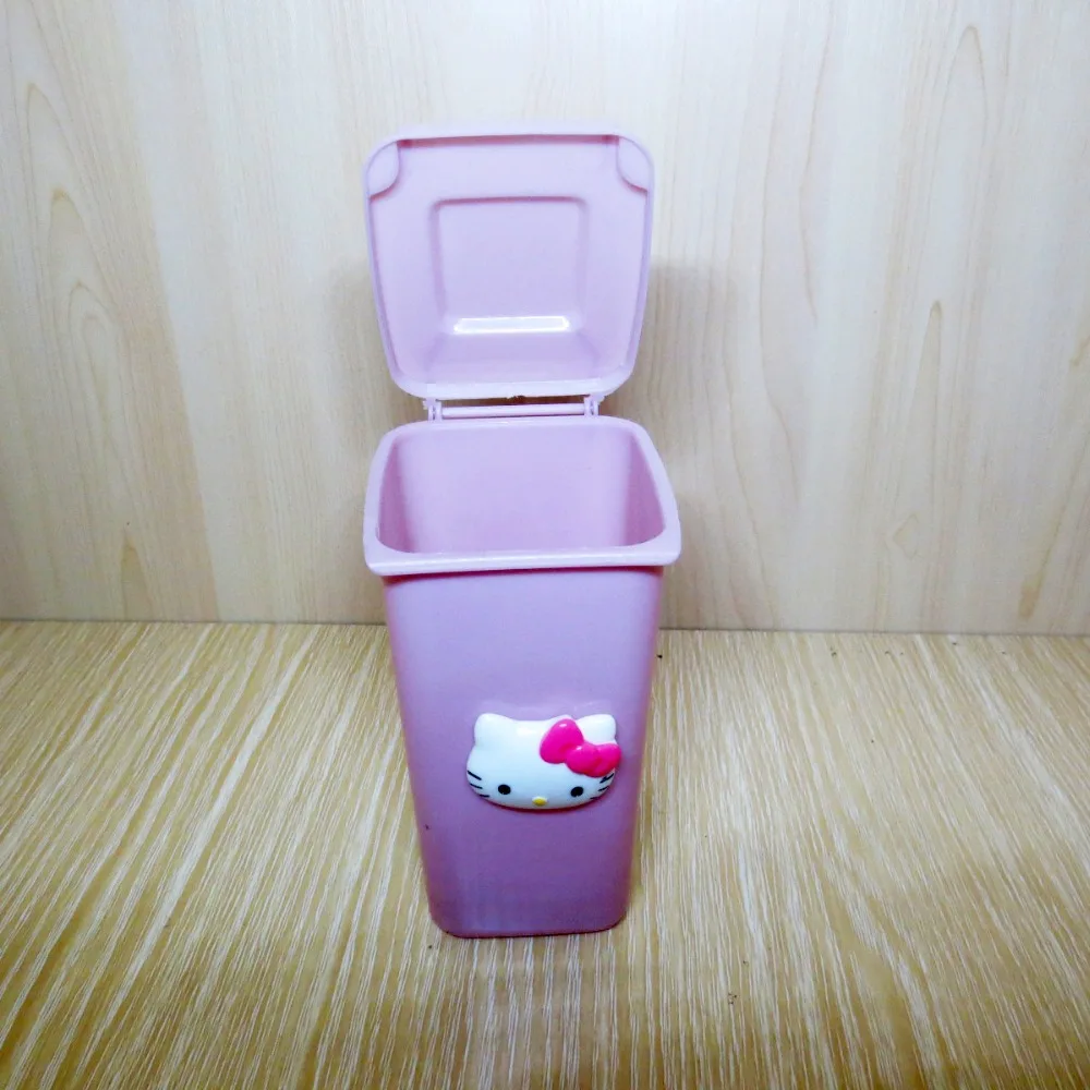 Новый мультяшный Hello Kitty кот большая емкость мусорный бак стиль ручка держатель
