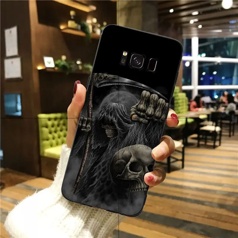 A14 Babaite Grim Reaper Череп Скелет популярный дизайн чехол для GALAXY s7 edge s8 plus s9 plus s5 s6 edge - Цвет: A14